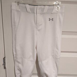 Under Armour white softball pants - like new - youth M